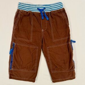 Mini Boden Techno Cargos Shorts Boys 9 Y Nut Brown Pockets Summer Spring Pull-On